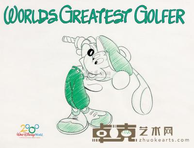 迪斯尼艺术家签名版最伟大的高尔夫球手 26.7×31.8cm