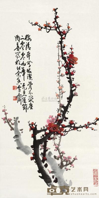 王成喜 2009年作 红梅 立轴 90×49cm