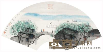 杨明义 太湖人家 镜心 24×61cm