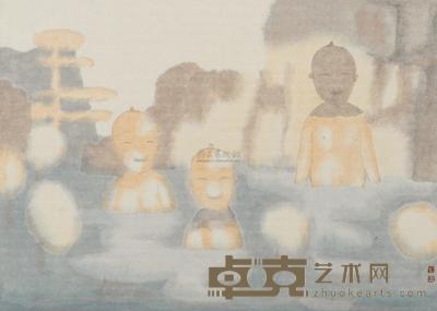 田黎明 高士图 镜心 33×45cm