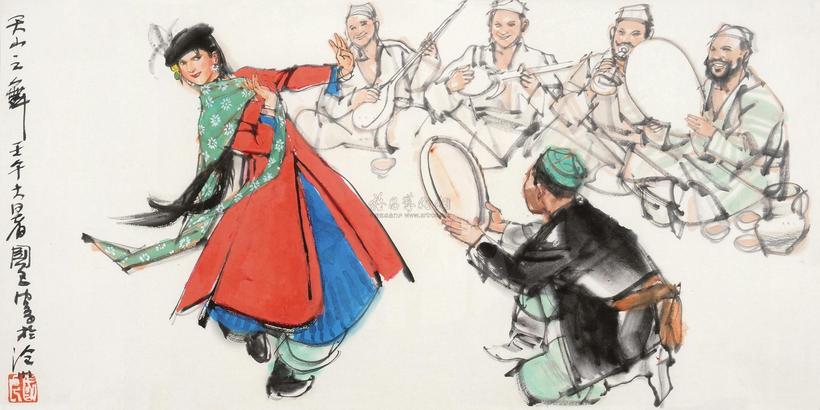 史国良 2002年作 天山之舞 镜框