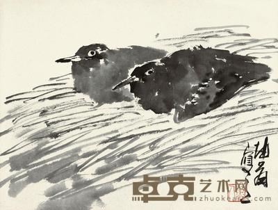 卢坤峰 双安图 镜心 32×43cm