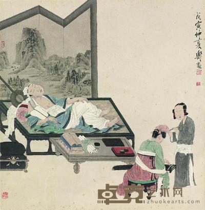 徐乐乐 清音图 镜片 65×67cm