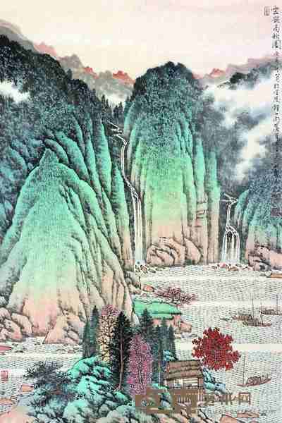 宋玉麟 云岭高秋图 镜心 69×46cm
