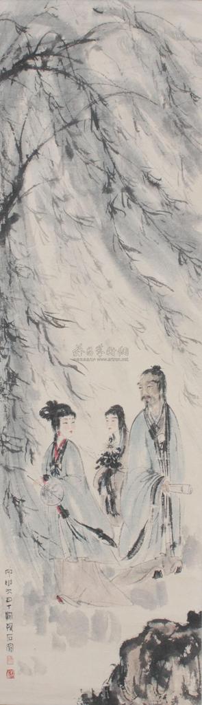 傅抱石 人物 立轴