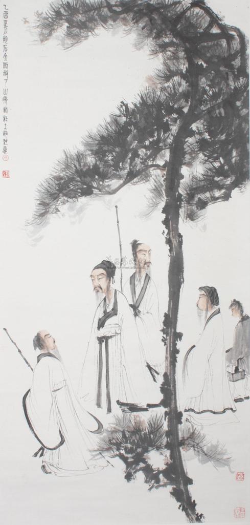 傅抱石 人物 立轴