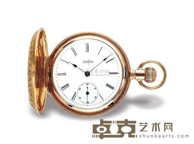 爱尔近 14K三色金小三针小怀表 