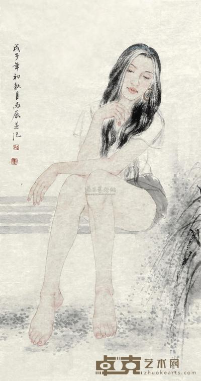 孙震生 春心动 镜心 96×51cm