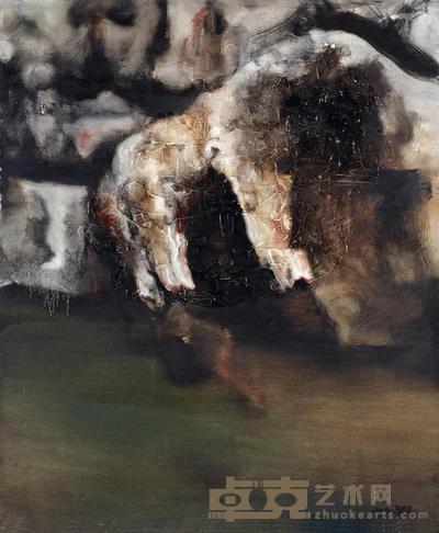 周春芽 巴郎山石 72×61cm