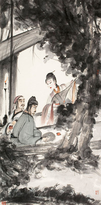 傅抱石 山水人物