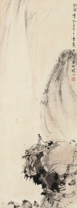 傅抱石 观瀑图