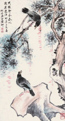陆抑非 花鸟