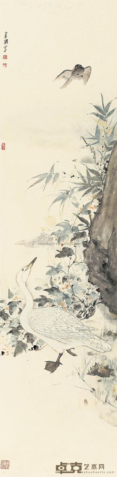 李金国 凝望 镜心 162×40cm