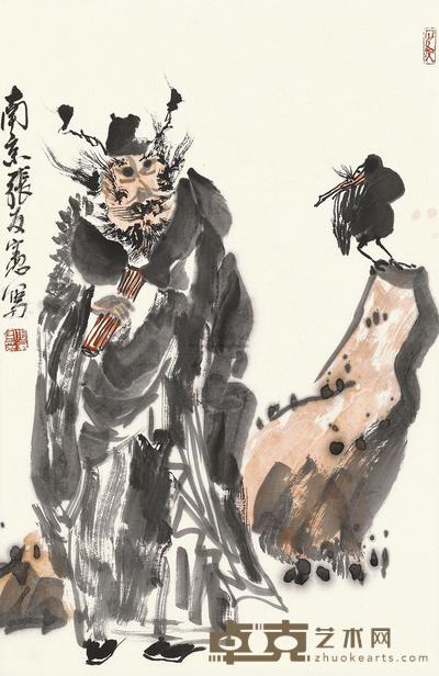 张友宪 钟馗像 立轴 68×45m