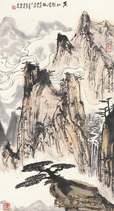 亚明 黄山恨云低 立轴 87×47.5cm