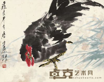 唐云 1972年作 大吉图 镜片 53.5×68cm
