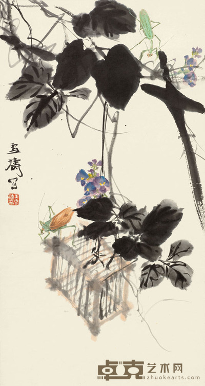 王雪涛 秋趣图 立轴 67.5×36.5cm