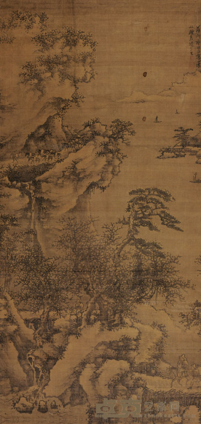 谢时臣 1557年作 蜀栈道图 立轴 152×73cm