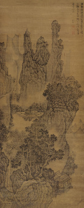 吴彬 林泉幽居 立轴