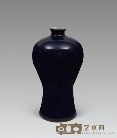蓝釉梅瓶 H:22cm