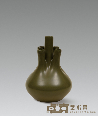 茶叶末釉五管瓶 H:16.3cm