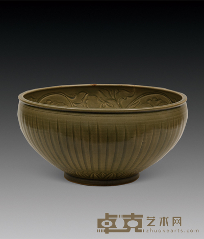 耀州窑刻花钵 D:26cm