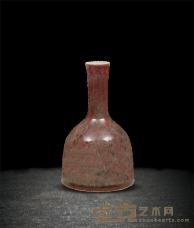 豇豆红摇铃瓶 H:14.7cm