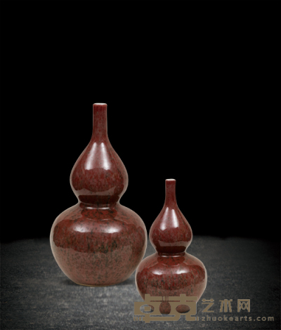 豇豆红葫芦瓶 H:26cm