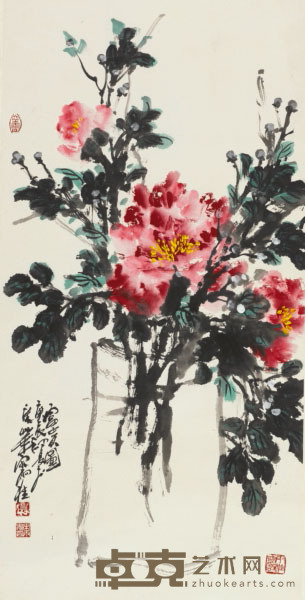 宋雨桂 富贵图 98×48cm