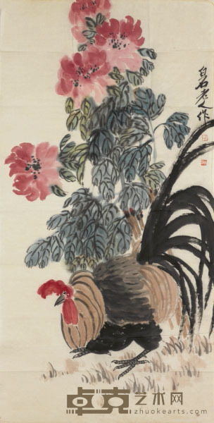 齐白石 大吉图 137×69cm