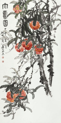 张世简 大寿图