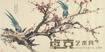 王雪涛 踏枝同报 66×135cm
