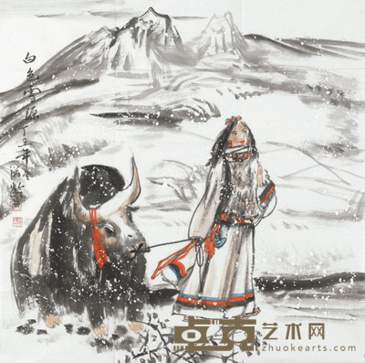 杜滋岭 人物 68×68cm