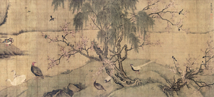 沈铨  珍禽图