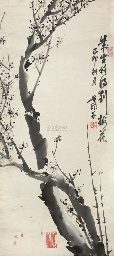 吴佩孚 己卯（1939年）作 墨梅 立轴