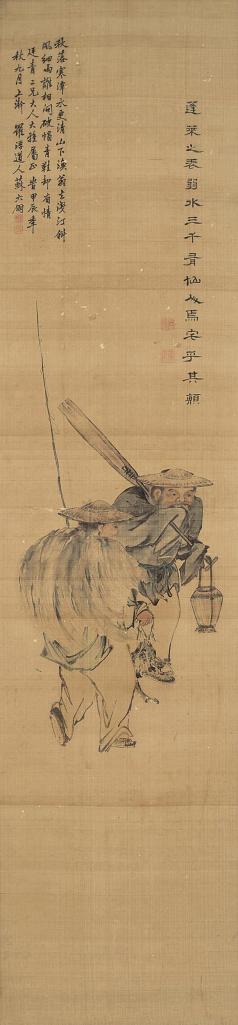 苏六朋 甲辰（1844年）作 渔翁图 立轴