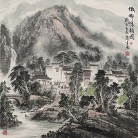 黄庆生  山水