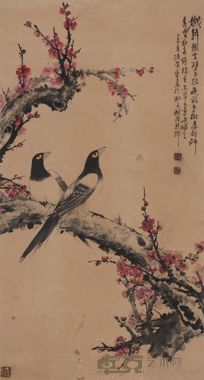 陈荣宝  花鸟 98x53cm