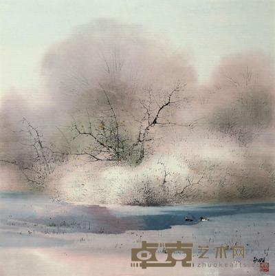 刘永明 山水 立轴 66×66cm