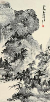 萧俊贤 1941年 山水 立轴