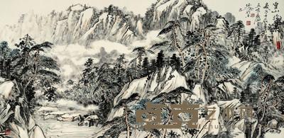 荆兆林 2012年作 云山抱泉 镜心 68×136cm