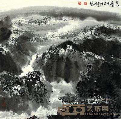 刘敬周 2012年作 巴山夜雨 镜心 68×68cm