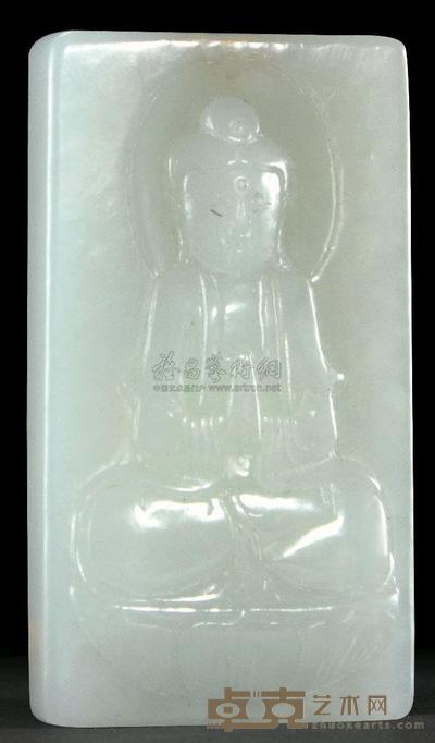 玉雕观音珮 高5cm