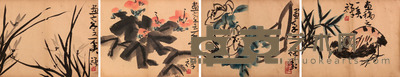 李苦禅 花鸟镜片 25×33×4