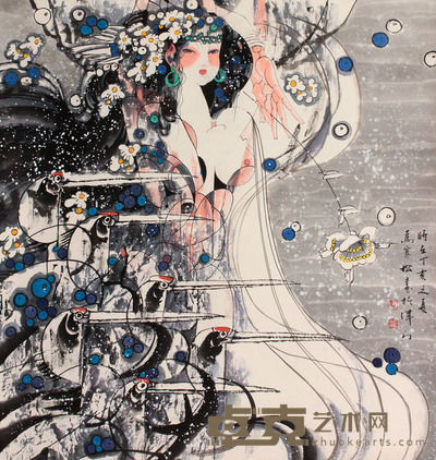 马寒松 人物立轴 89×96
