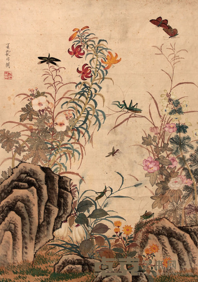 于非闇 花卉镜片 70×49