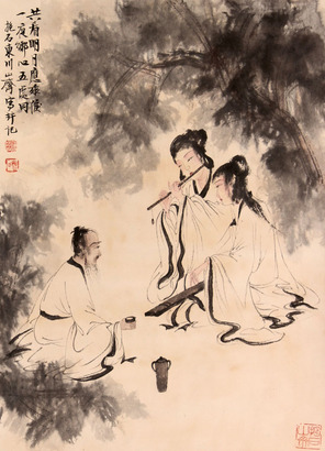 傅抱石 人物立轴