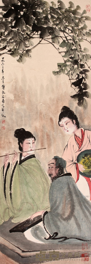 傅抱石 人物立轴 95×33