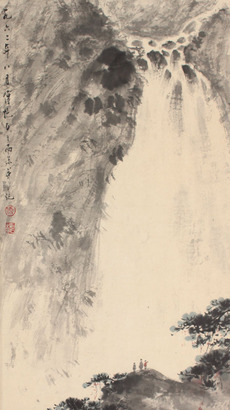 傅抱石 山水人物镜框