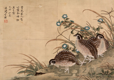 于非闇 花鸟立轴 36×45